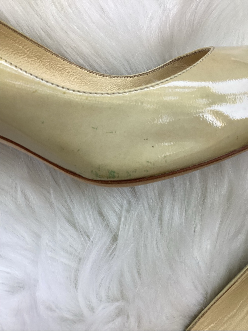 Kate Spade Tosca Nude Patent Leather Pumps Heels 10 w/ Box - Picture 9 of 11
